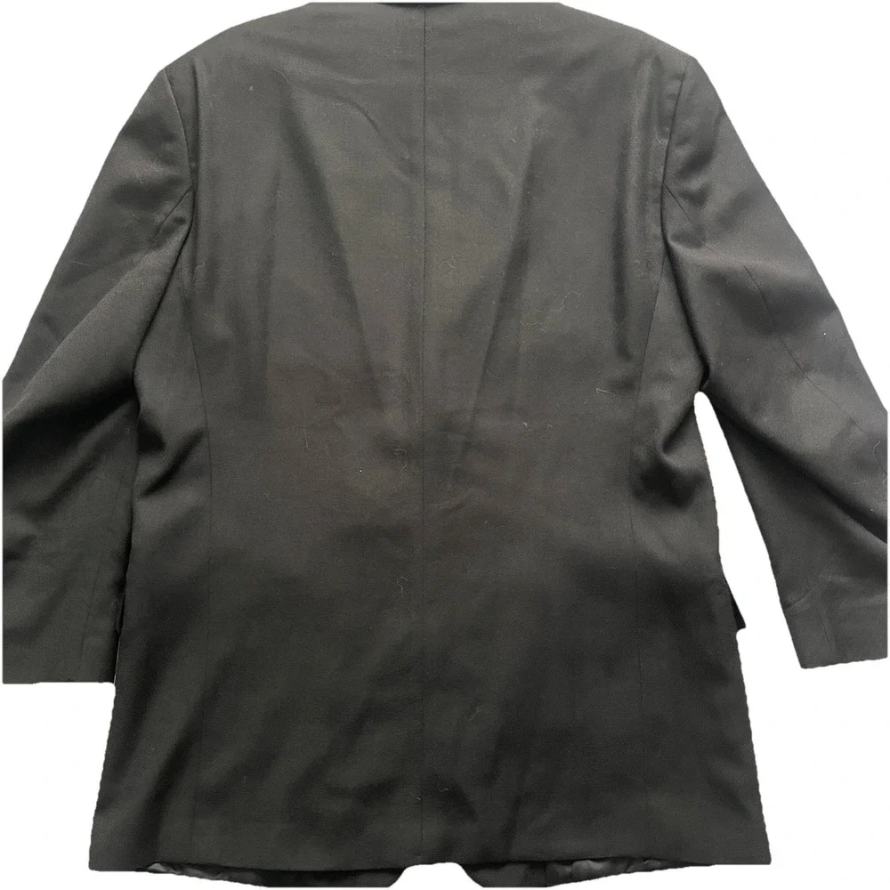 Lanificio Manzoni Suit Jacket Wool Men's 44  Blk Blazer sport coat Three-Button